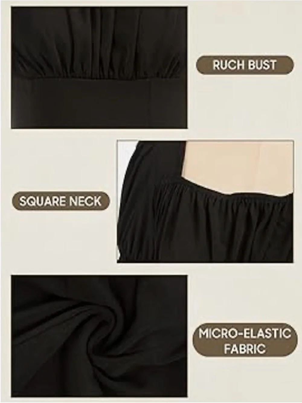 Black puff sleeve Renaissance-style top - Picture 5 of 6